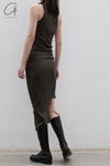 marc le bihan sleeveless dress 2841 E23 ACIER